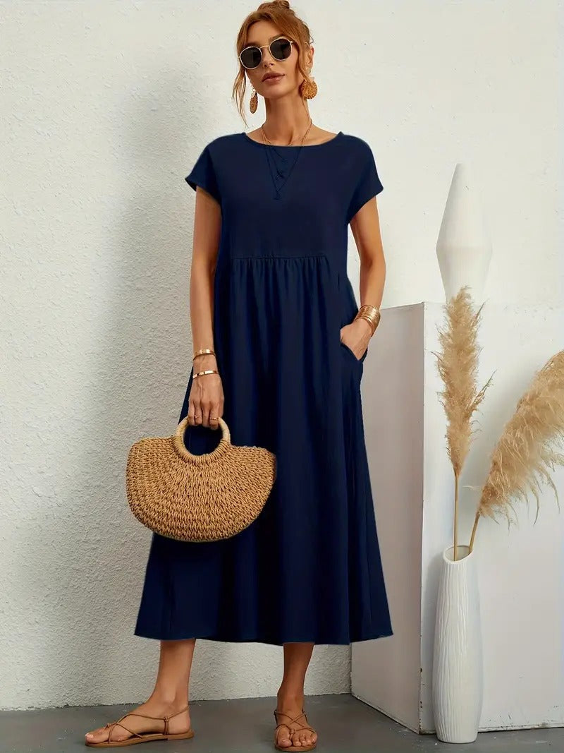 Sage | Casual Pocket Dress
