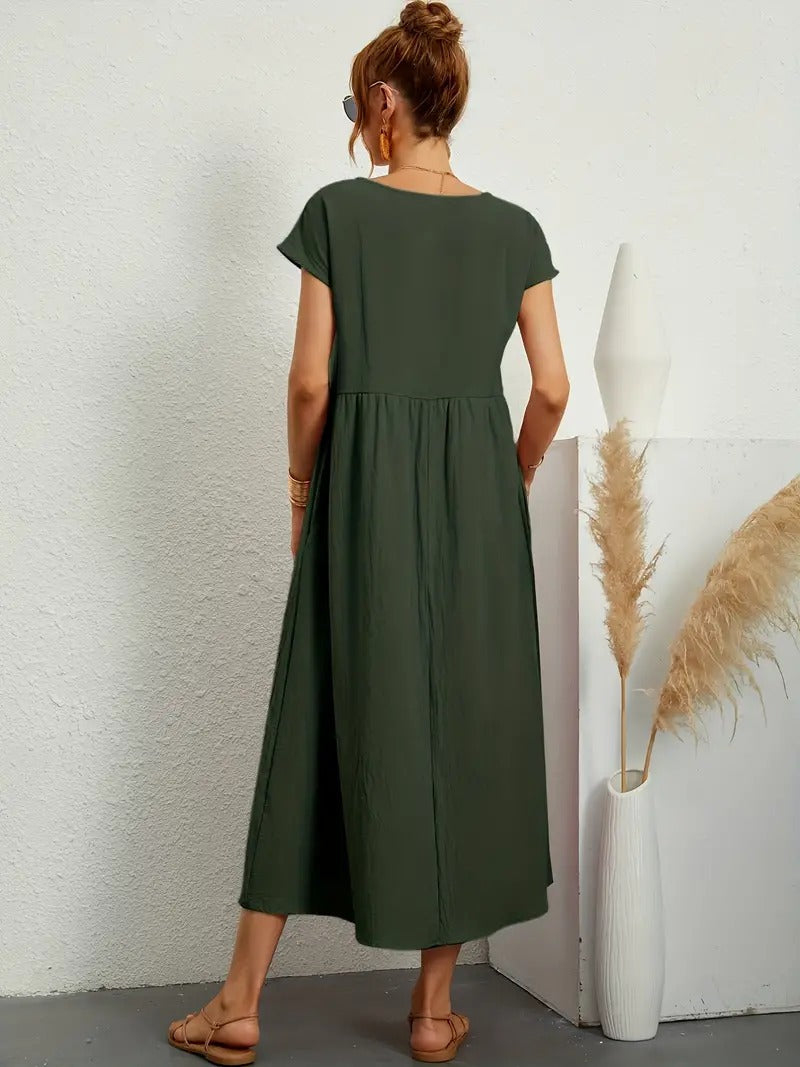 Sage | Casual Pocket Dress