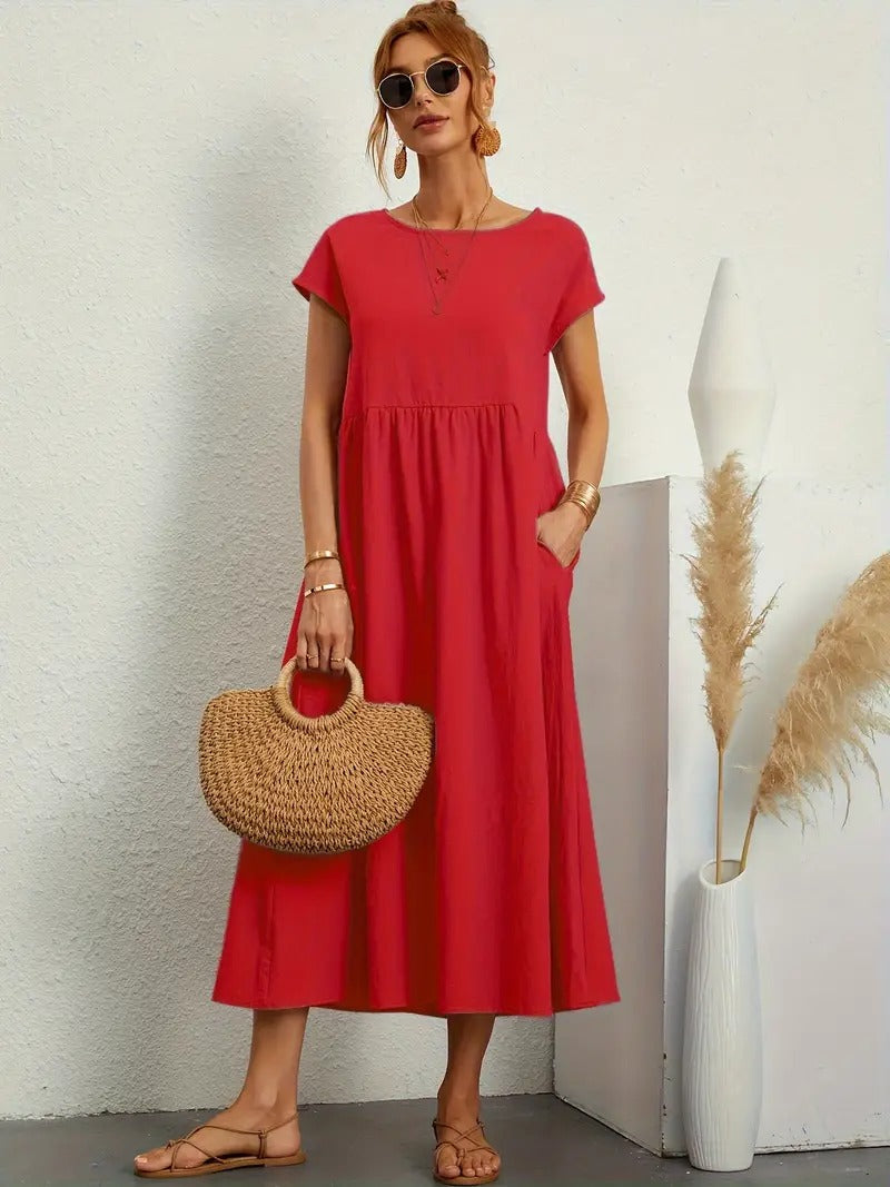 Sage | Casual Pocket Dress