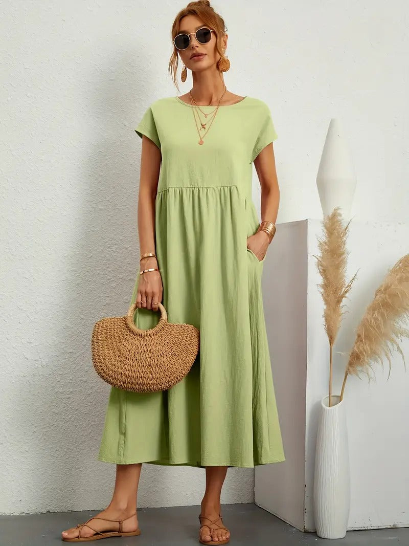 Sage | Casual Pocket Dress