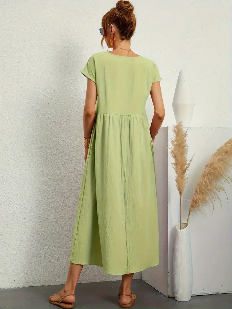 Sage | Casual Pocket Dress