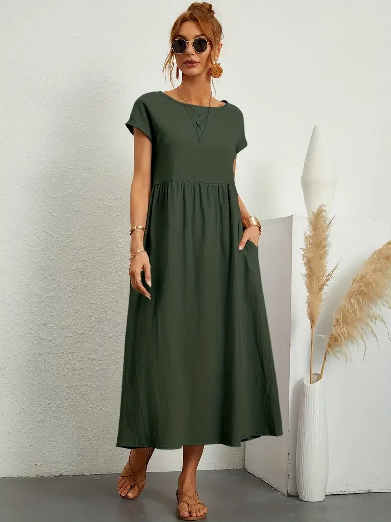 Sage | Casual Pocket Dress