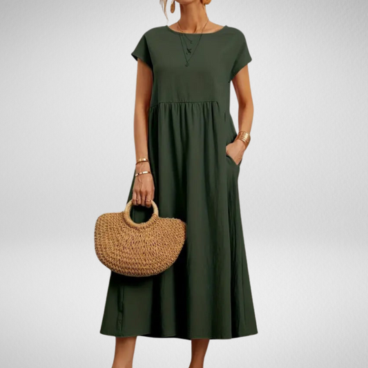 Sage | Casual Pocket Dress